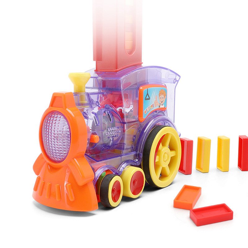 Motorized Automatic Domino Train Toy — Electric Domino Placer with 100 Colorful Pieces for Kids - Image 9
