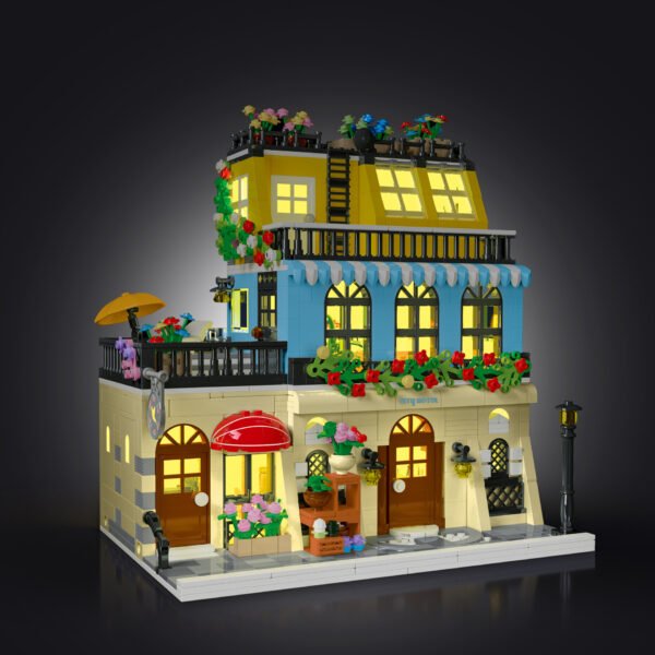 City Street Café Building Block Set with Lights