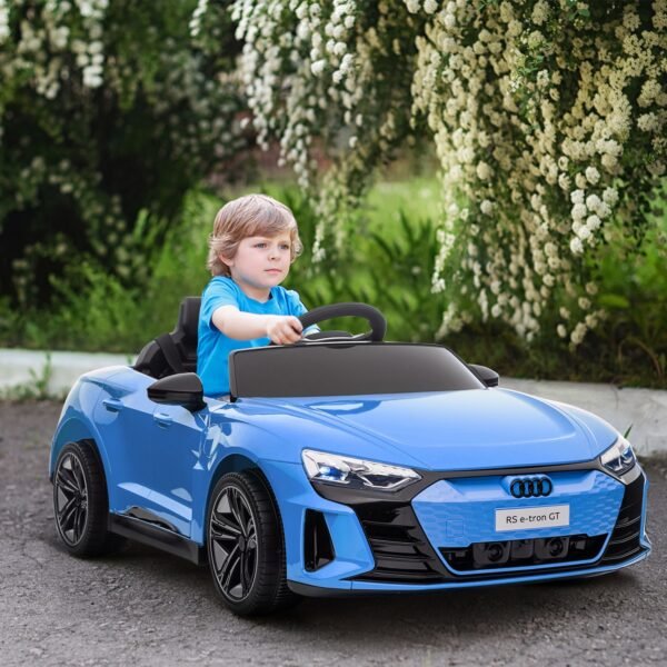 12V Licensed Audi RS e-tron GT Kids Ride-On Car with Remote (Blue)