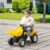 Kids No Power Ride-On Excavator With Manual Control Bucket, Yellow