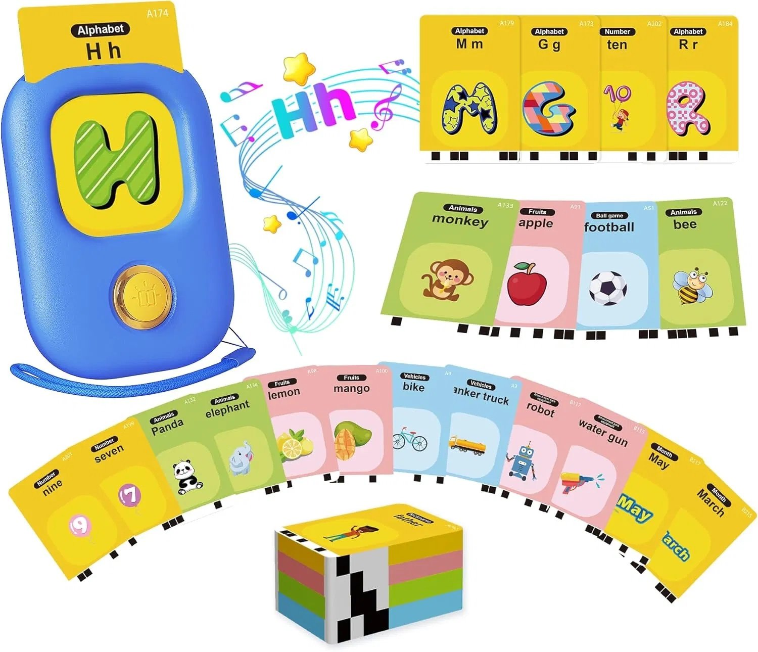 Talking Flash Cards,Kids Flash Cards With 224 Sight Words,Montessori Toys,Autism Sensory Toys,Speech Therapy Toys,Learning Educational Gifts For Age 1 2 3 4 5 Years Old Boys And Girls - Image 7