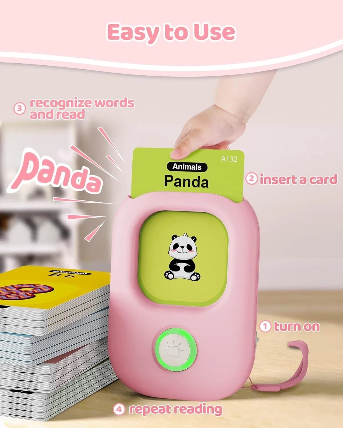 Talking Flash Cards,Kids Flash Cards With 224 Sight Words,Montessori Toys,Autism Sensory Toys,Speech Therapy Toys,Learning Educational Gifts For Age 1 2 3 4 5 Years Old Boys And Girls - Image 2