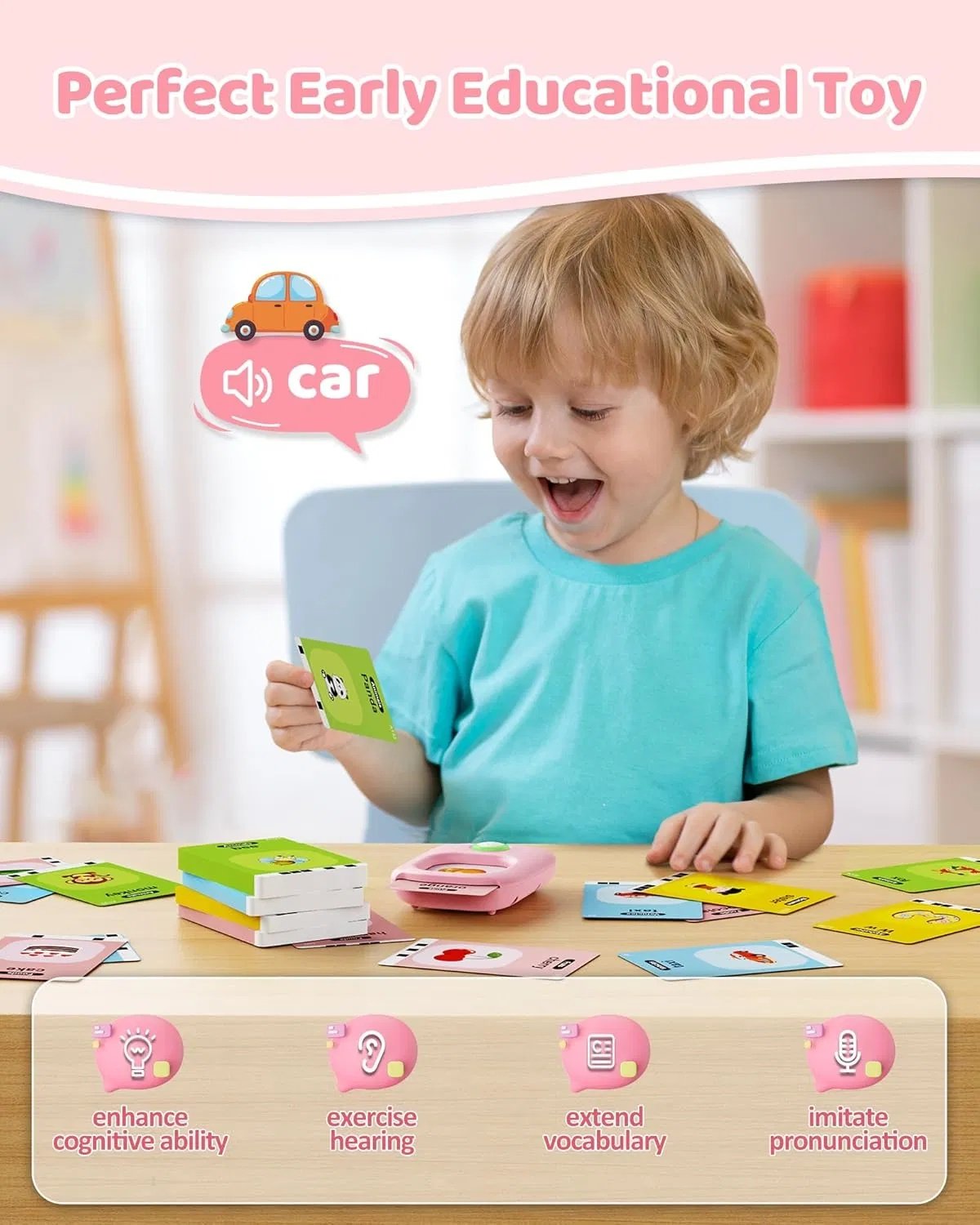 Talking Flash Cards,Kids Flash Cards With 224 Sight Words,Montessori Toys,Autism Sensory Toys,Speech Therapy Toys,Learning Educational Gifts For Age 1 2 3 4 5 Years Old Boys And Girls - Image 6