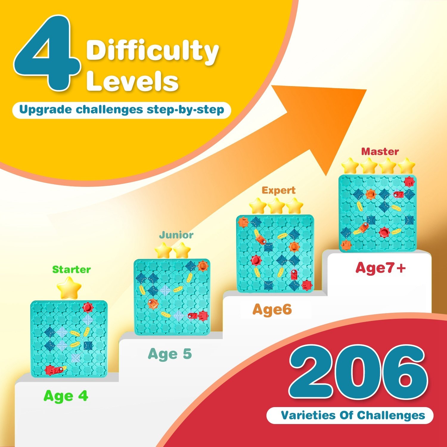 1Pc Kids Logical Road Builder Toy Brain Teasers Puzzles Montessori Toys Preschool Educational Learning Toys Puzzle STEM Board Game For 3 To 8 Years Old Boys Girls Birthday Gift - Image 10