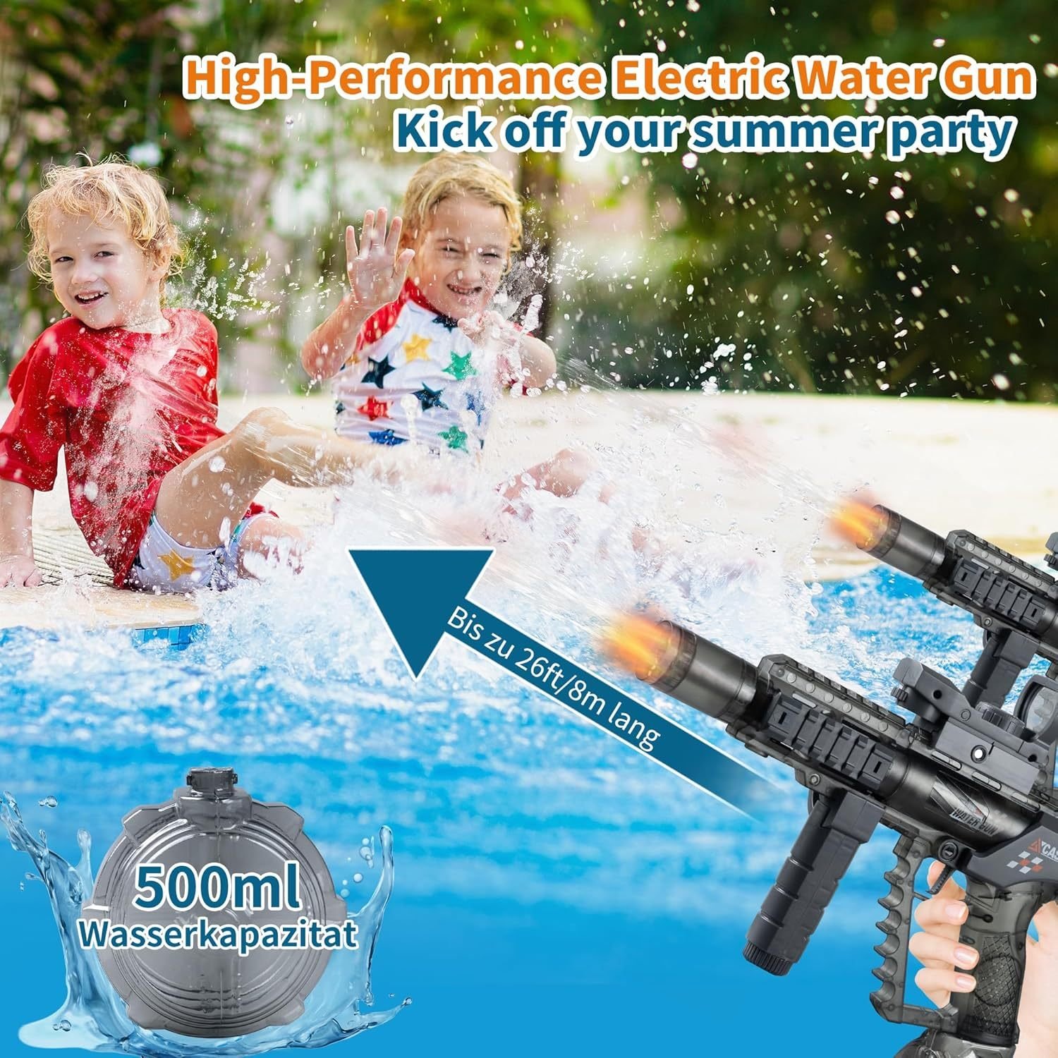 Tactical Rechargeable PyroRodent Hydro-Blaster, Summer Pool Party Water Fight Gift - Image 6