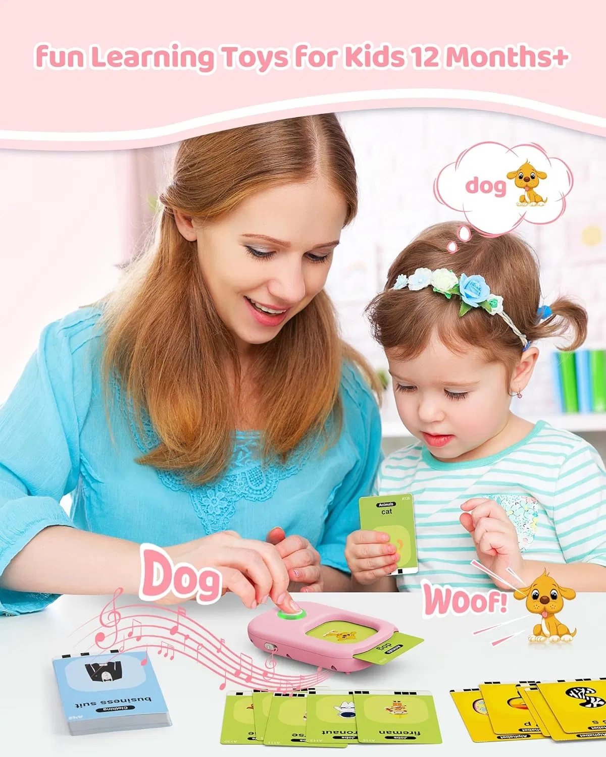 Talking Flash Cards,Kids Flash Cards With 224 Sight Words,Montessori Toys,Autism Sensory Toys,Speech Therapy Toys,Learning Educational Gifts For Age 1 2 3 4 5 Years Old Boys And Girls - Image 9