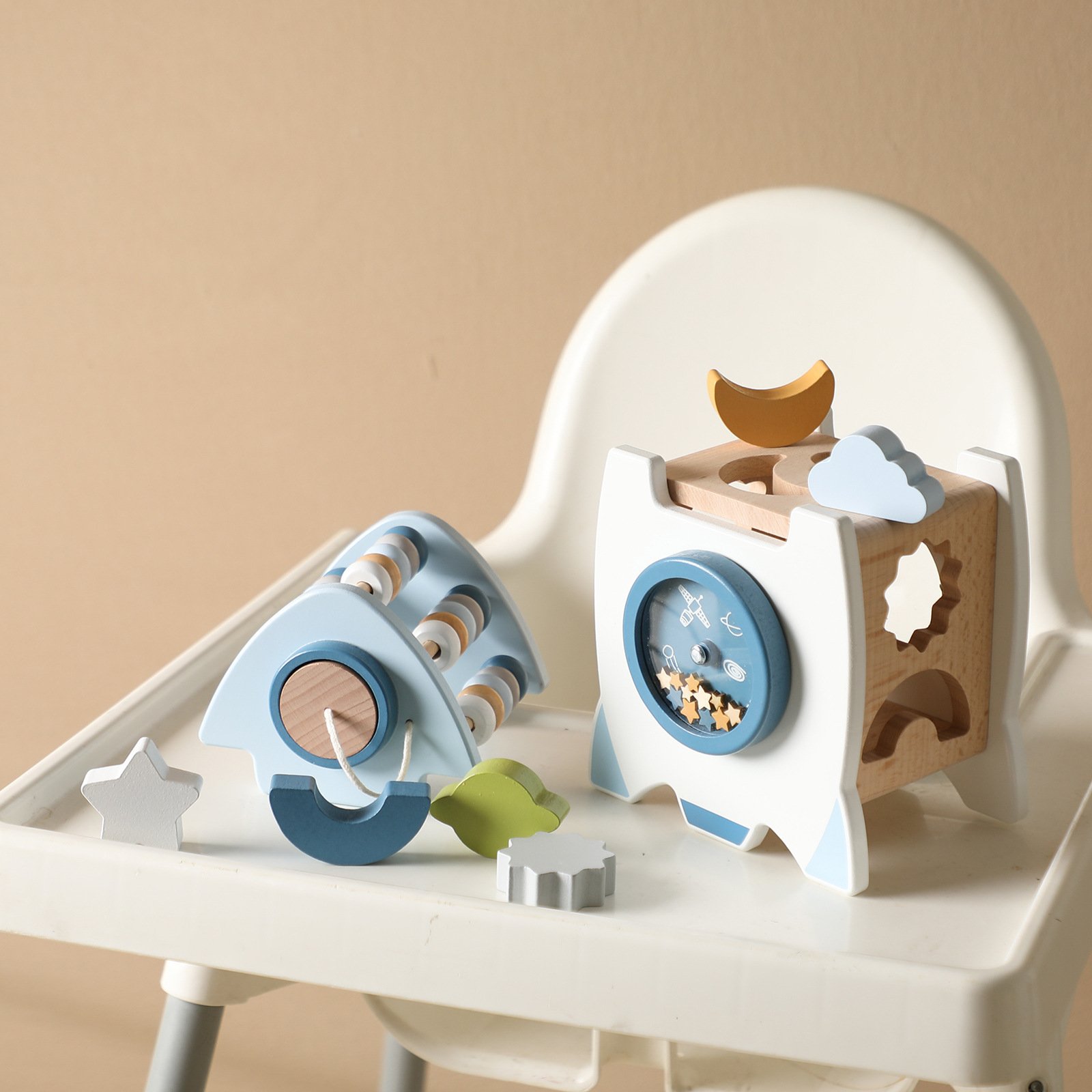 Montessori Rocket Busy Box Learning Toy - Image 3