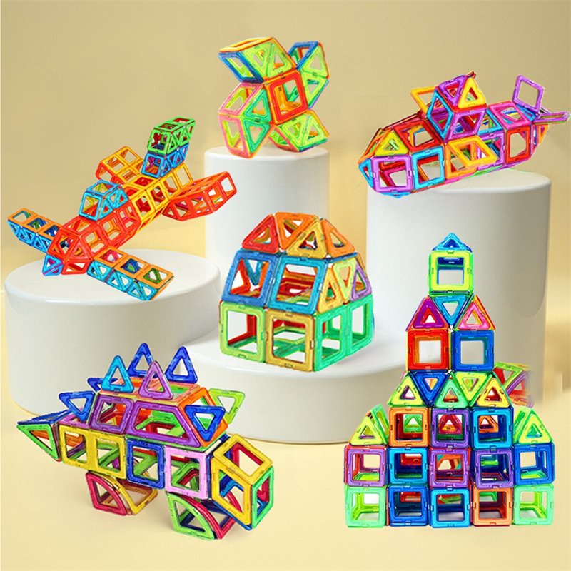 Magnetic Building Tiles Construction Set for Kids, 60–184 Pieces - Image 9