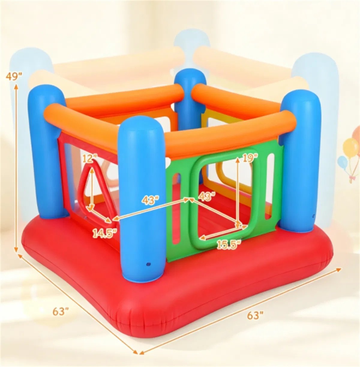 3-in-1 Inflatable Bounce House for Kids, Ages 3+ - Image 6