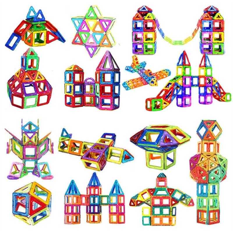 Magnetic Building Tiles Construction Set for Kids, 60–184 Pieces - Image 7
