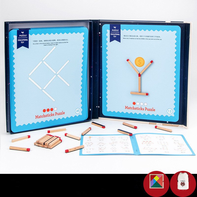 Wooden Matchstick Logic Puzzle Game - Image 2