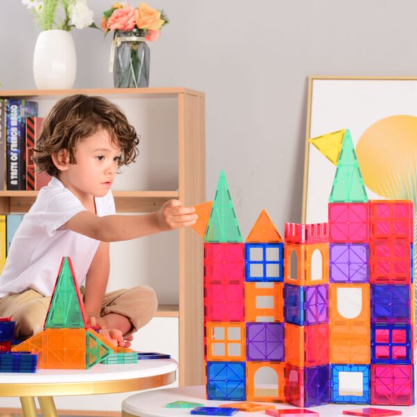 Magnetic Tiles Building Set, 48 to 120 Pieces