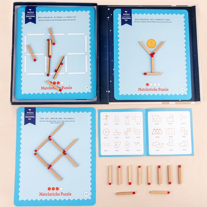 Wooden Matchstick Logic Puzzle Game - Image 6