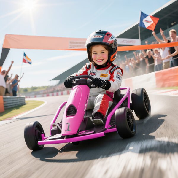 24V Electric Drift Go-Kart for Kids, 2 Speeds, Ages 8–12