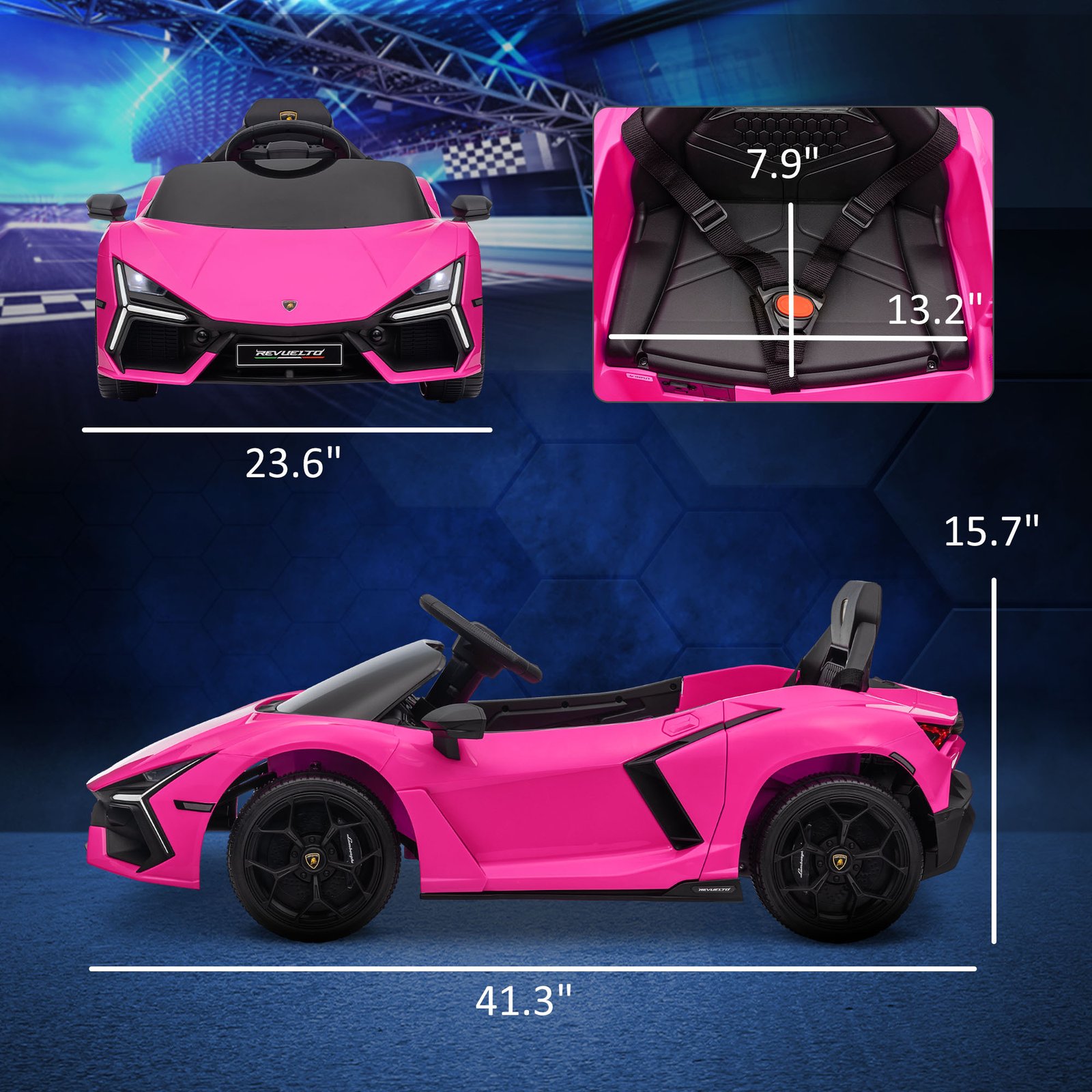 Licensed Lamborghini Revuelto 12V Kids Ride-On Car - Image 4