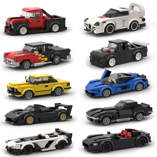 Sports Car Model Building Block Kit