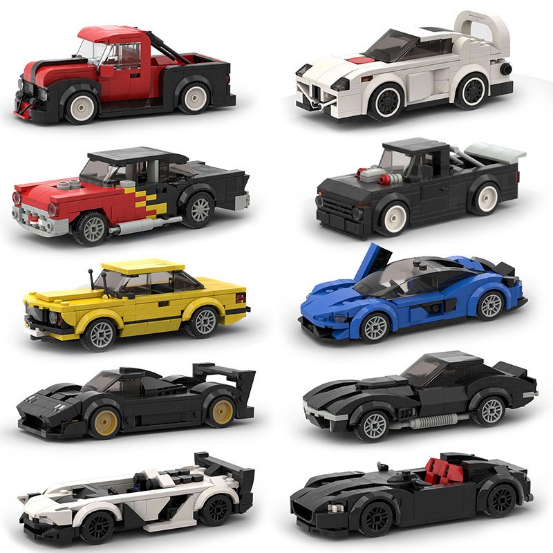 Sports Car Model Building Block Kit