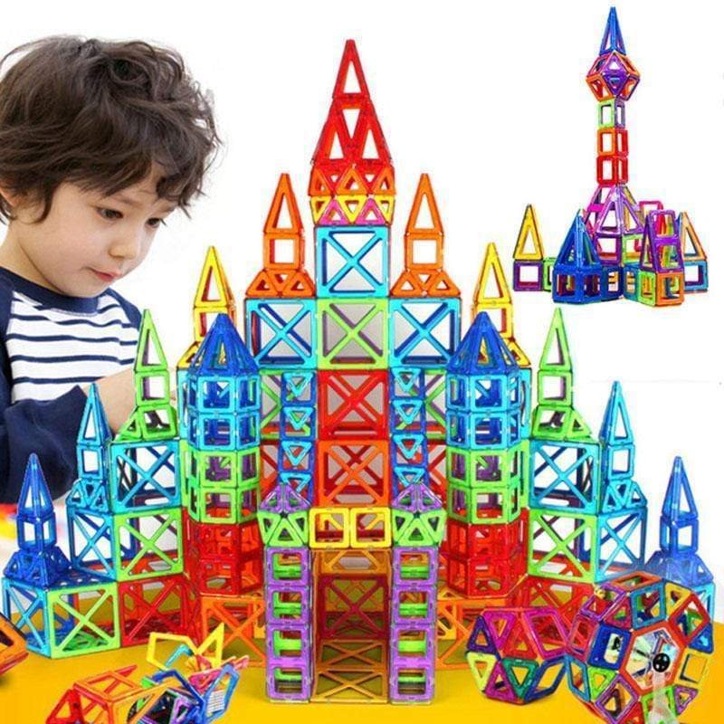Magnetic Building Tiles Construction Set for Kids, 60–184 Pieces - Image 2