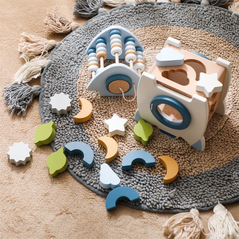 Montessori Rocket Busy Box Learning Toy - Image 2