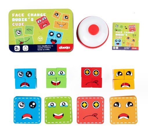 Wooden Face-Matching Puzzle Blocks - Image 10