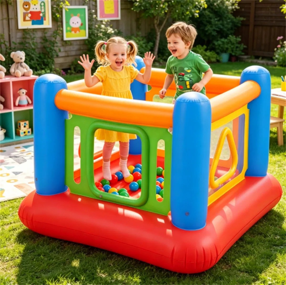 3-in-1 Inflatable Bounce House for Kids, Ages 3+ - Image 9