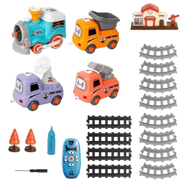 Electric Train Set with Smoke, Lights, Sound and Remote, Ages 3–6 - Image 2