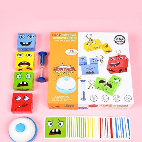 Wooden Face-Matching Puzzle Blocks - Image 8