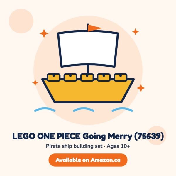 LEGO ONE PIECE The Going Merry Pirate Ship (75639), available on Amazon.ca (illustration)
