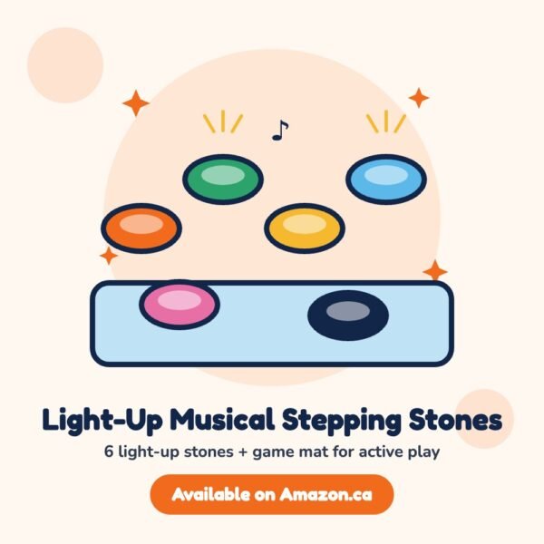 Light-Up Musical Stepping Stones with Game Mat, available on Amazon.ca (illustration)