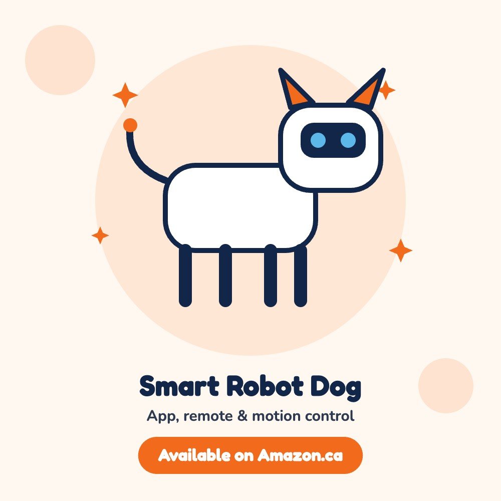 Smart Programmable Robot Dog Toy, available on Amazon.ca (illustration)