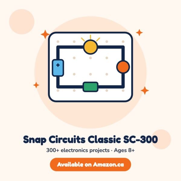 Snap Circuits Classic SC-300 Electronics Kit, available on Amazon.ca (illustration)